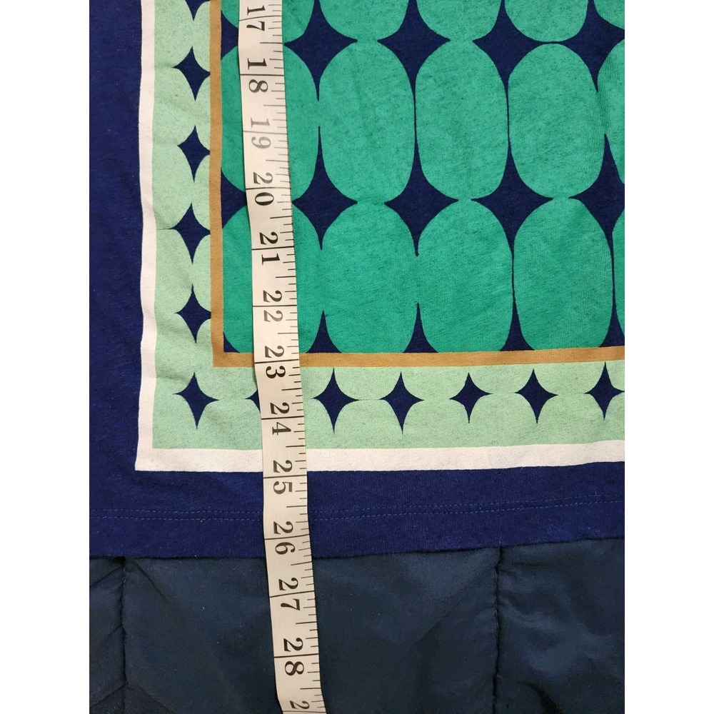 J Crew Womens Collector Tee T-Shirt Size XS Navy Blue Green Print Short Sleeve - Picture 5 of 6